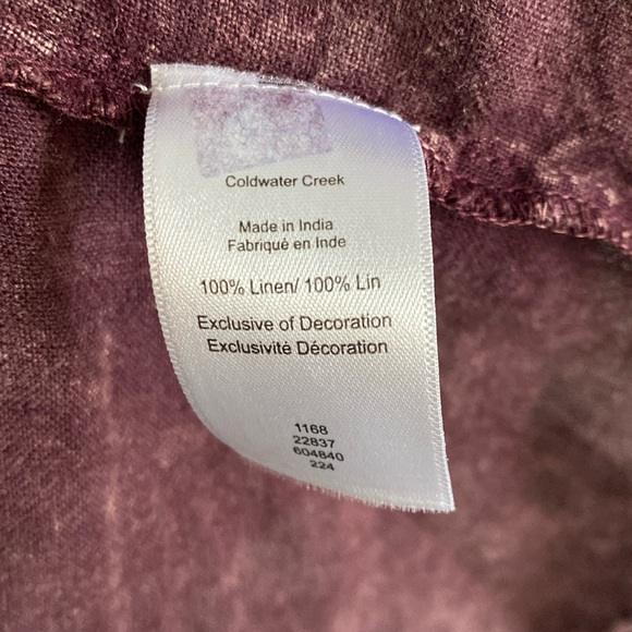 Coldwater Creek linen top - Picture 4 of 6